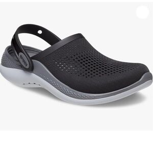 Crocs LiteRide 360 Clogs Unisex Water Sports Sz M/7 W/9 Black/Grey